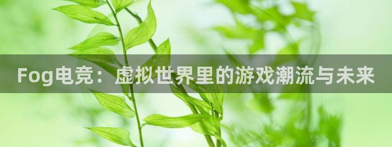 安博电竞app官网：Fog电竞：虚拟世界里的游戏潮流与未来